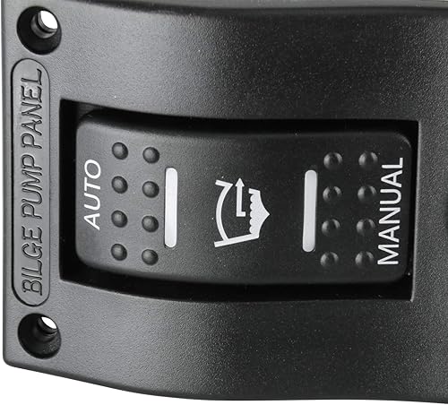 Miniatura 5 de Amarine Made Panel de interruptor de bomba de achique basculante LED de lujo y disyuntor  Interruptores de control con luz LED para autocaravana,