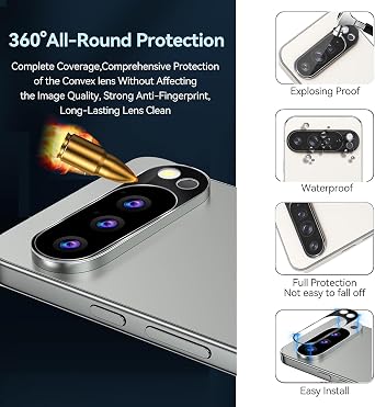 Zeking [2 Pack for Google Pixel 10 Pro Camera Lens Protector, 9H Hardness [HD Clarity] Case Friendly Anti-scratch, Bubble Free