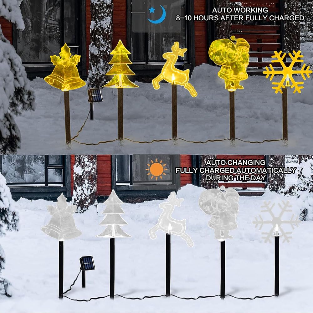 Solar Lichterkette GCMacau Eisregen Lichterkette Weihnachtsbeleuchtung Außen Solar[12m +5m], Lichterkette Warmweiß Weihnachtsdeko Fenster