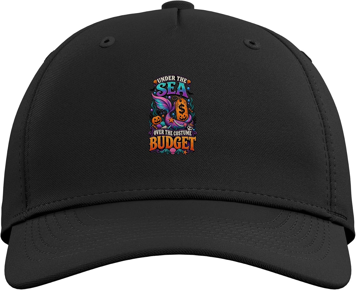 Under the Sea Over the Budget Mermaid Halloween Adjustable Baseball Hat image 2