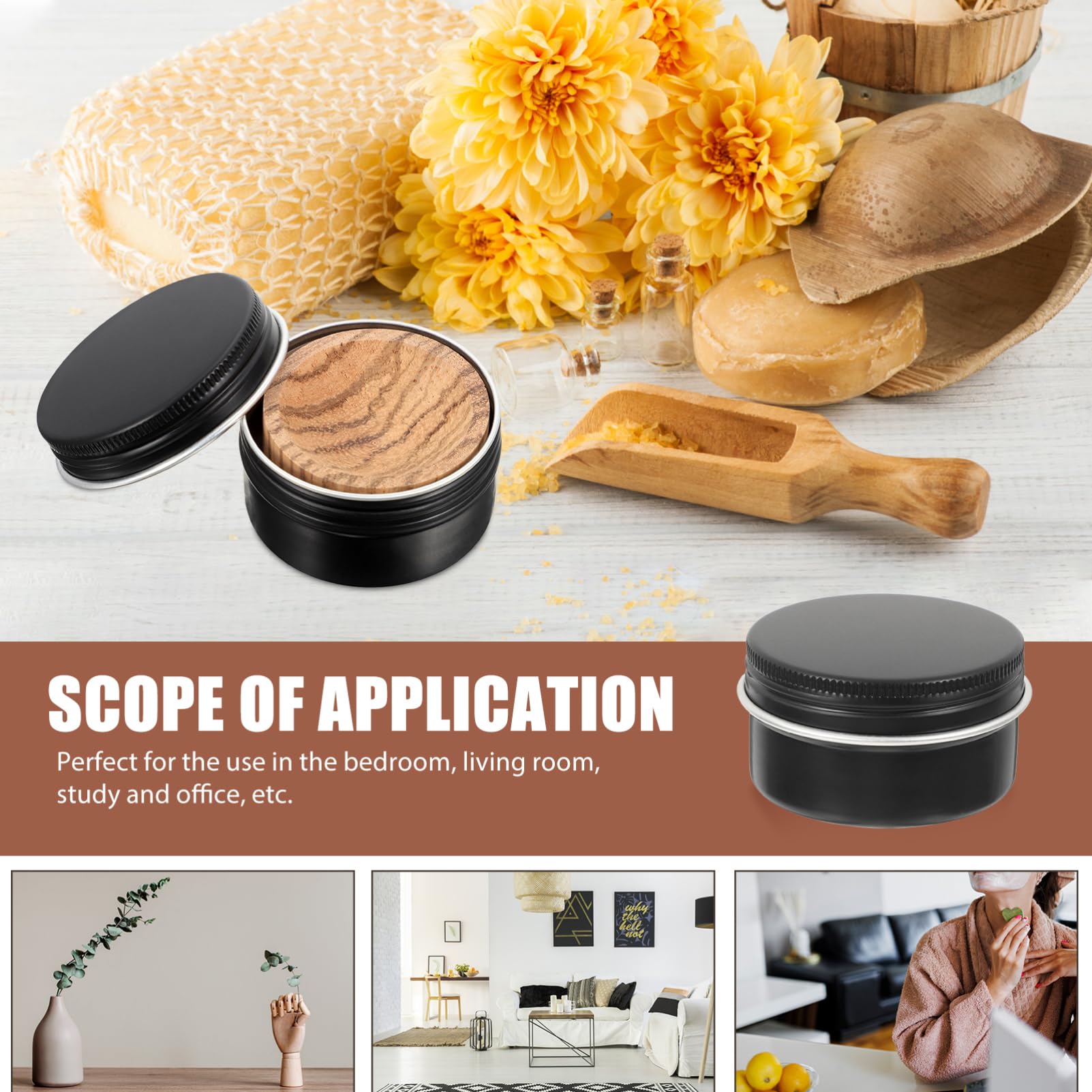 Abaodam 4pezzi Diffusore Di Oli Essenziali Legno Decorazione Per Casa e Ufficio Diffusore Leggero Con Design Elegante Per e Relax Per Camera Da Letto e Auto