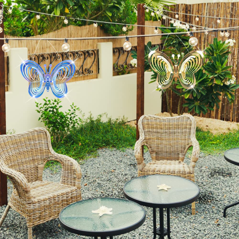Répulsif à Oiseaux Réfléchissant - 2 Pièces En Forme De Papillon, Pour Balcon Et Jardin - 6