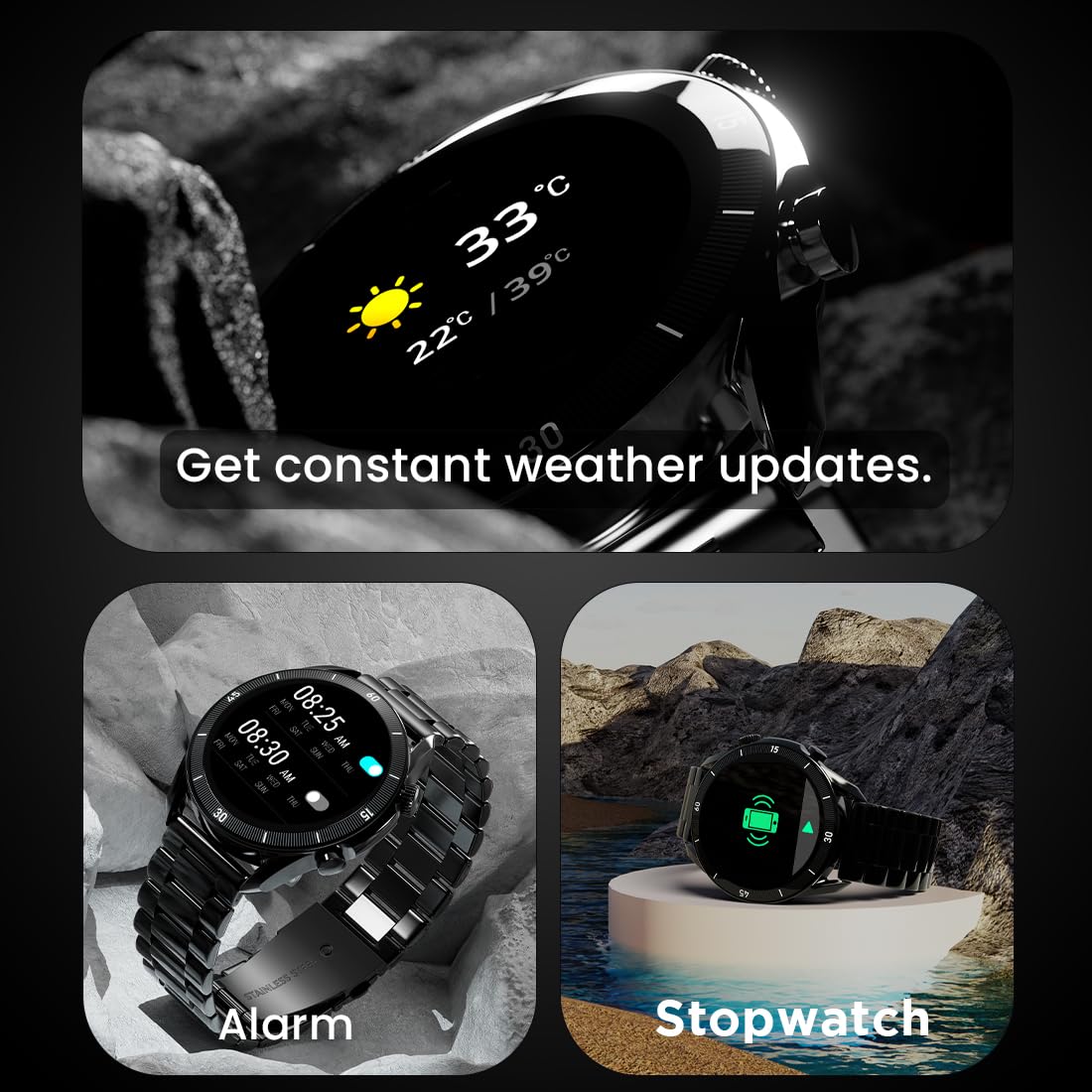 Fire-Boltt Legacy Luxury Round Smart Watch 1.43″ Super AMOLED,Bluetooth Calling,Wireless Charging,Voice Assistant,SpO₂ & Heart Rate Monitor,110+ Sports Modes, Metal Smart Watch for Men & Women - Black — Amazon image 16