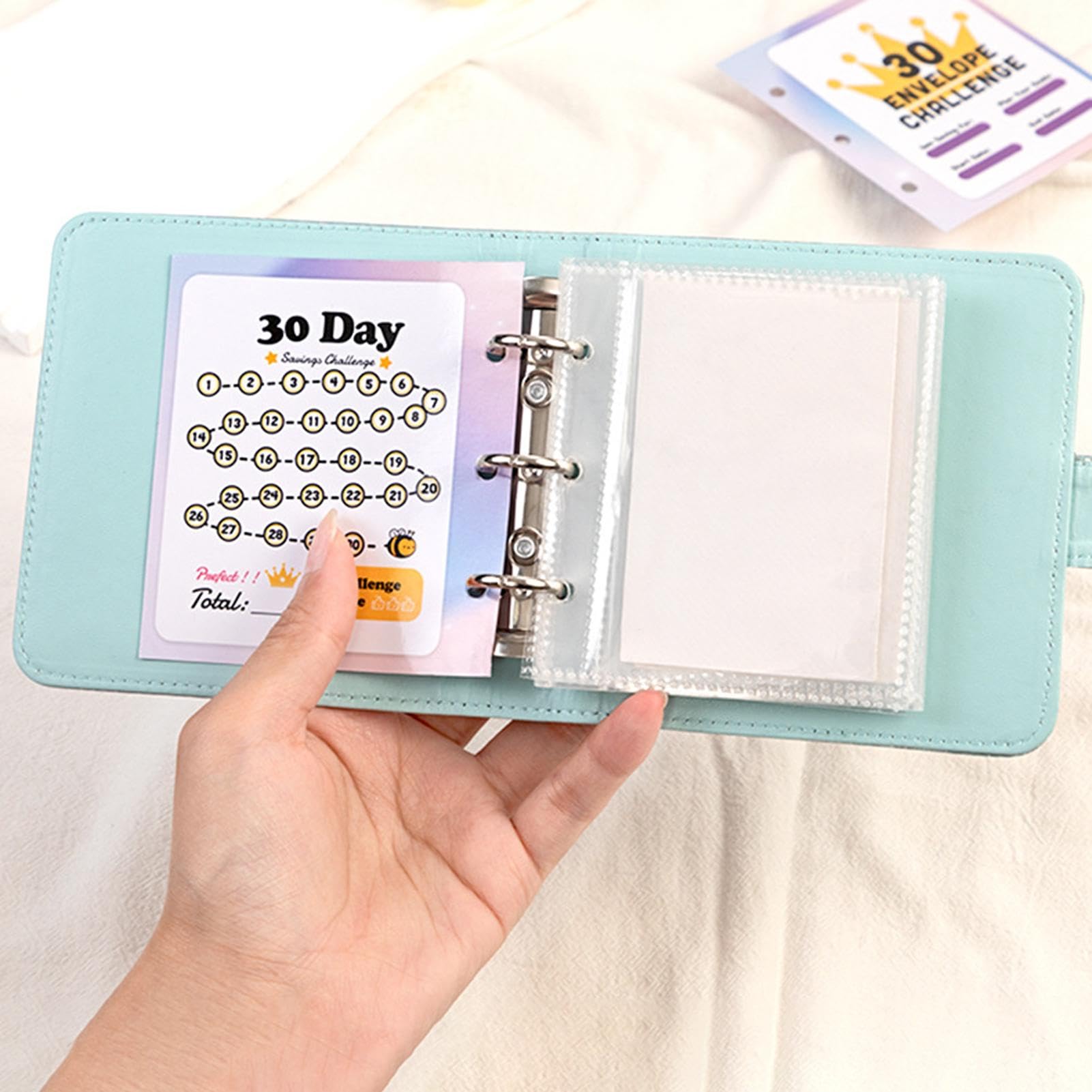 30 封筒チャレンジ 飲み込み バインダー、30 枚節約チャレンジ  