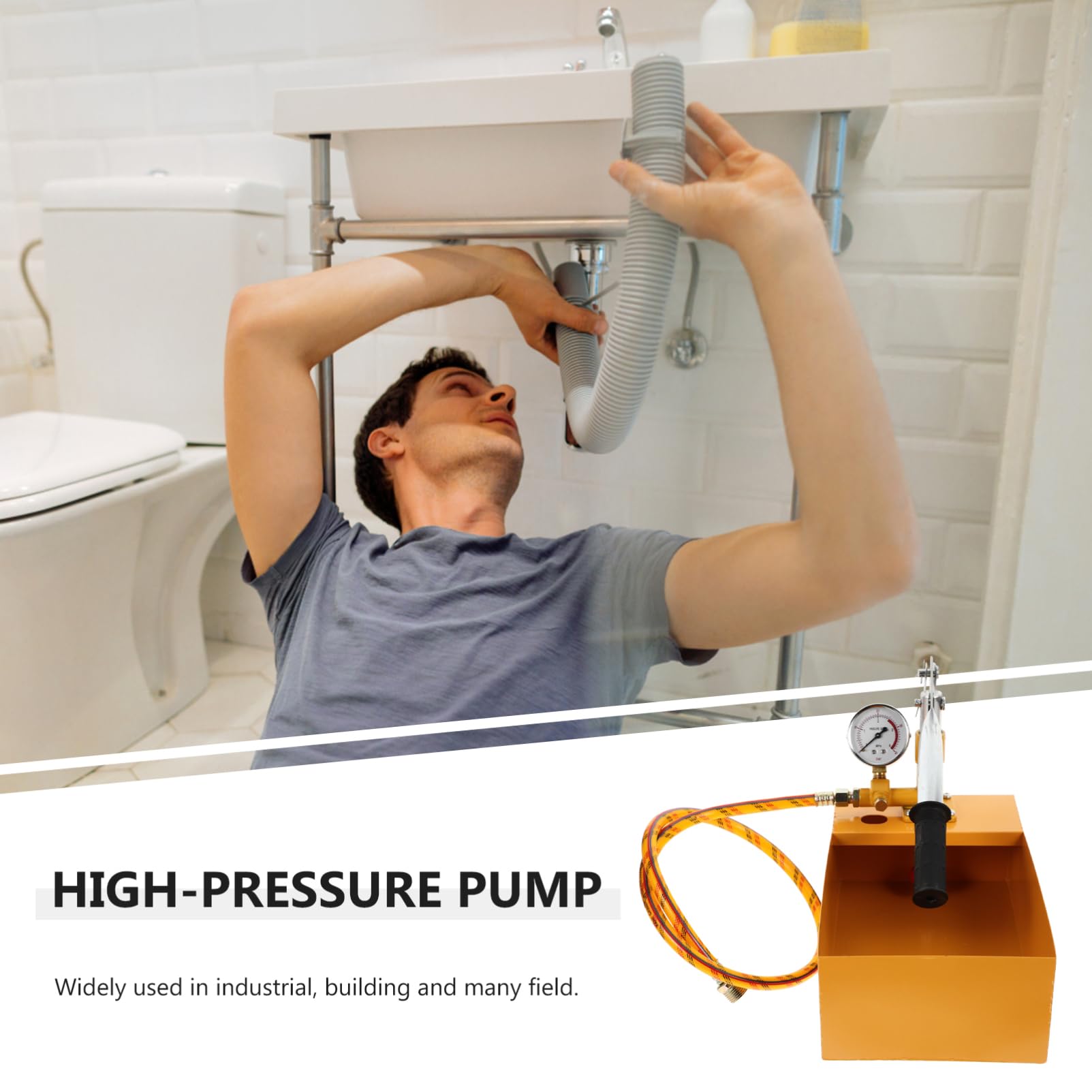 Pompa Test Pressione Manuale 40kg in Alluminio e Rame