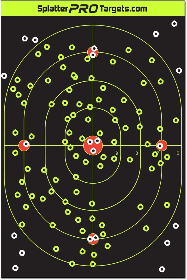 12x18 Splatter Targets. Shots Burst with a Bright Splatter Upon Impact. Instantly See Your Shots.