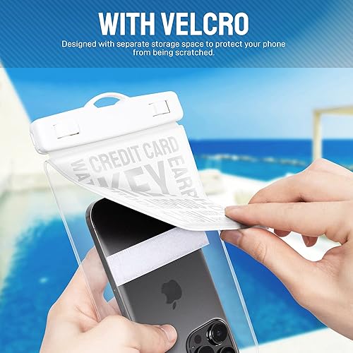 Miniatura 3 de Bolsa impermeable universal para teléfono doble espacio IPX8 bolsa seca con cordón para iPhone 16 15 14 13 12 Pro Max XS XR X Galaxy S25 S24 S23