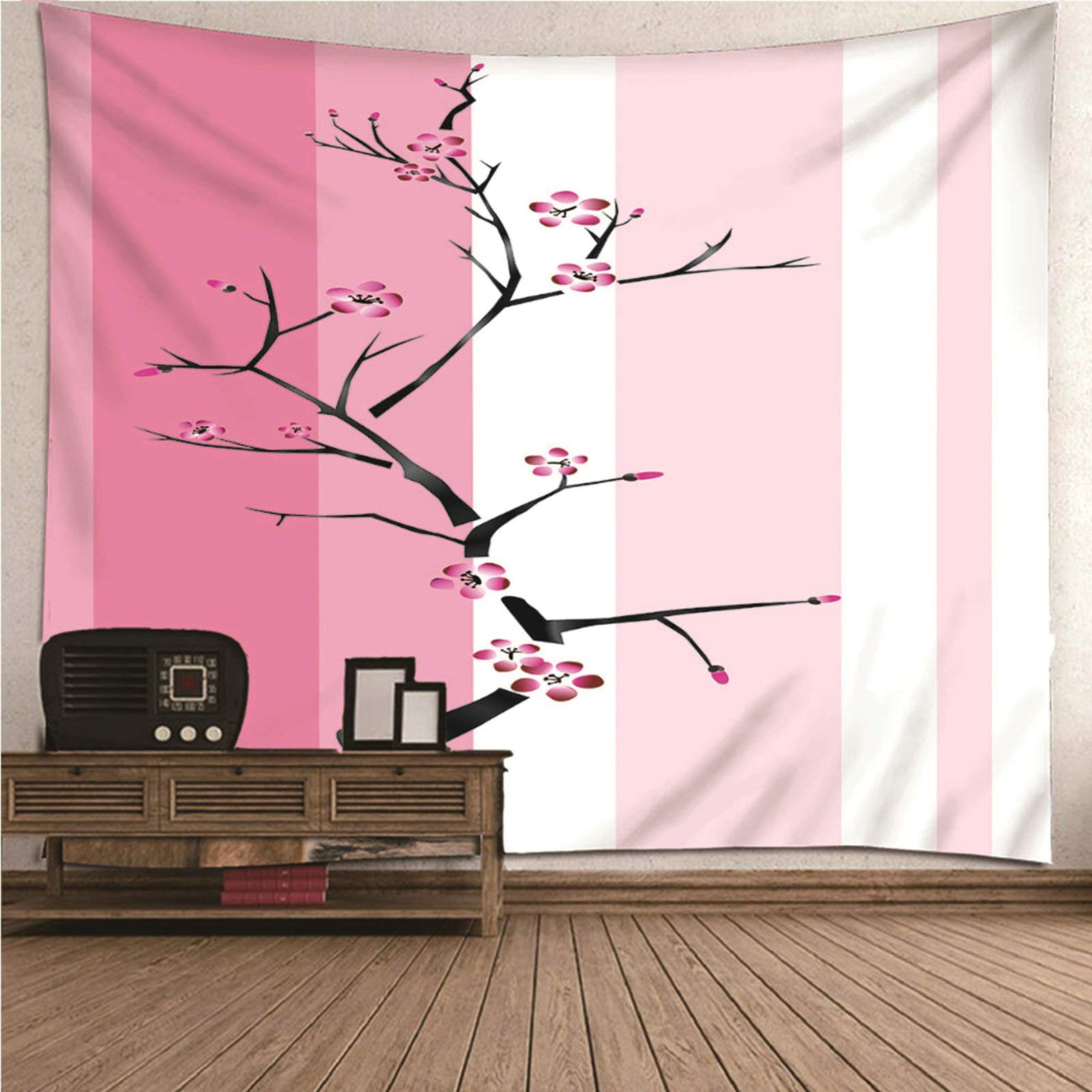 Tapiz de pared KnSam rosa y blanco de 150x130 cm para renovar tu salón