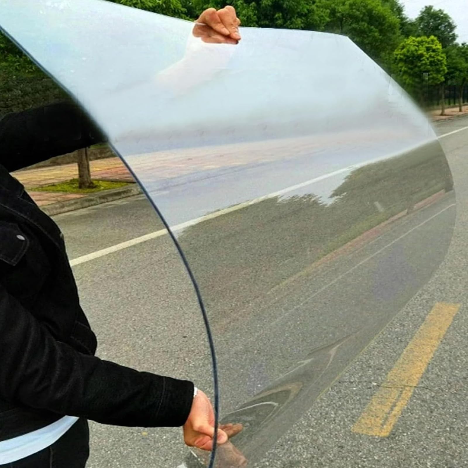 Placas de Invernadero Lámina de Policarbonato Transparentes Planchas de Cubiertas,Paneles de Techo,Tejadillo de Protección contra Sol y Lluvia,Marquesinas Exterior para Jardín (1m x 5m)