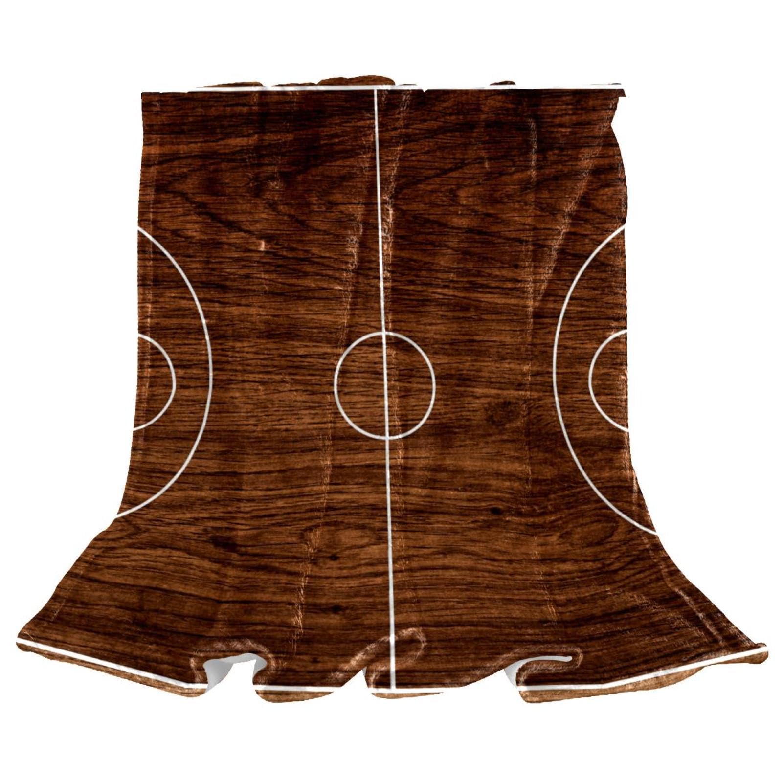 Couverture Polaire Soccer en Bois Plaid de Canapé Doux Couverture de Lit 150x100