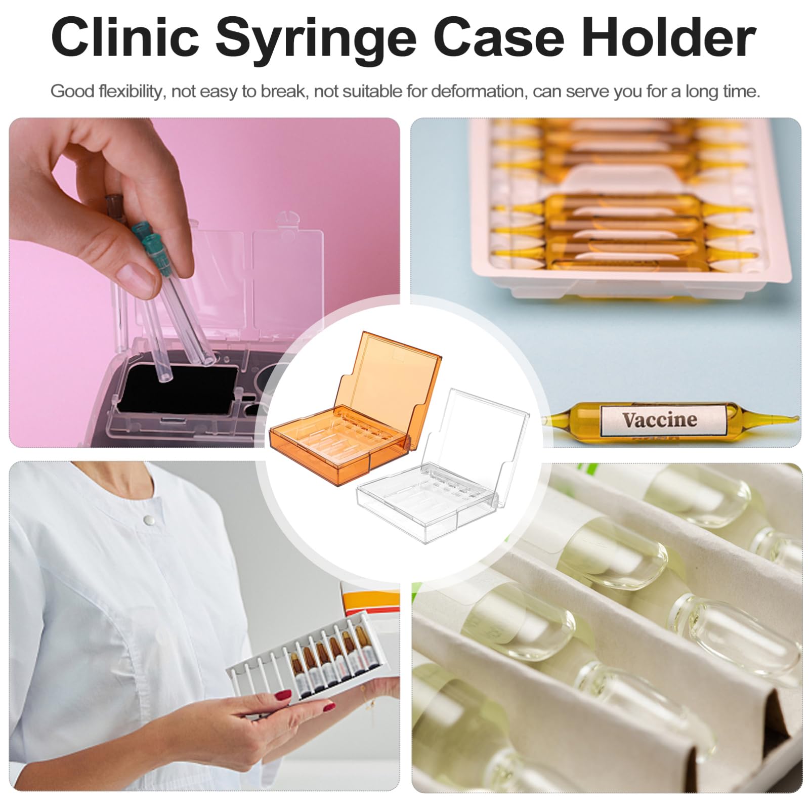 NOLITOY 2pcs Light Plastic Injection Holder for Storage Infusion Case for Clinics and Hospitals Safe and Convenient Use