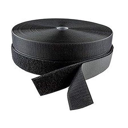 RARE PRODUCTS Fabric Hook & Loop Fastener Tape Rolls with Industrial Cutter (Black, 0. 75cm)