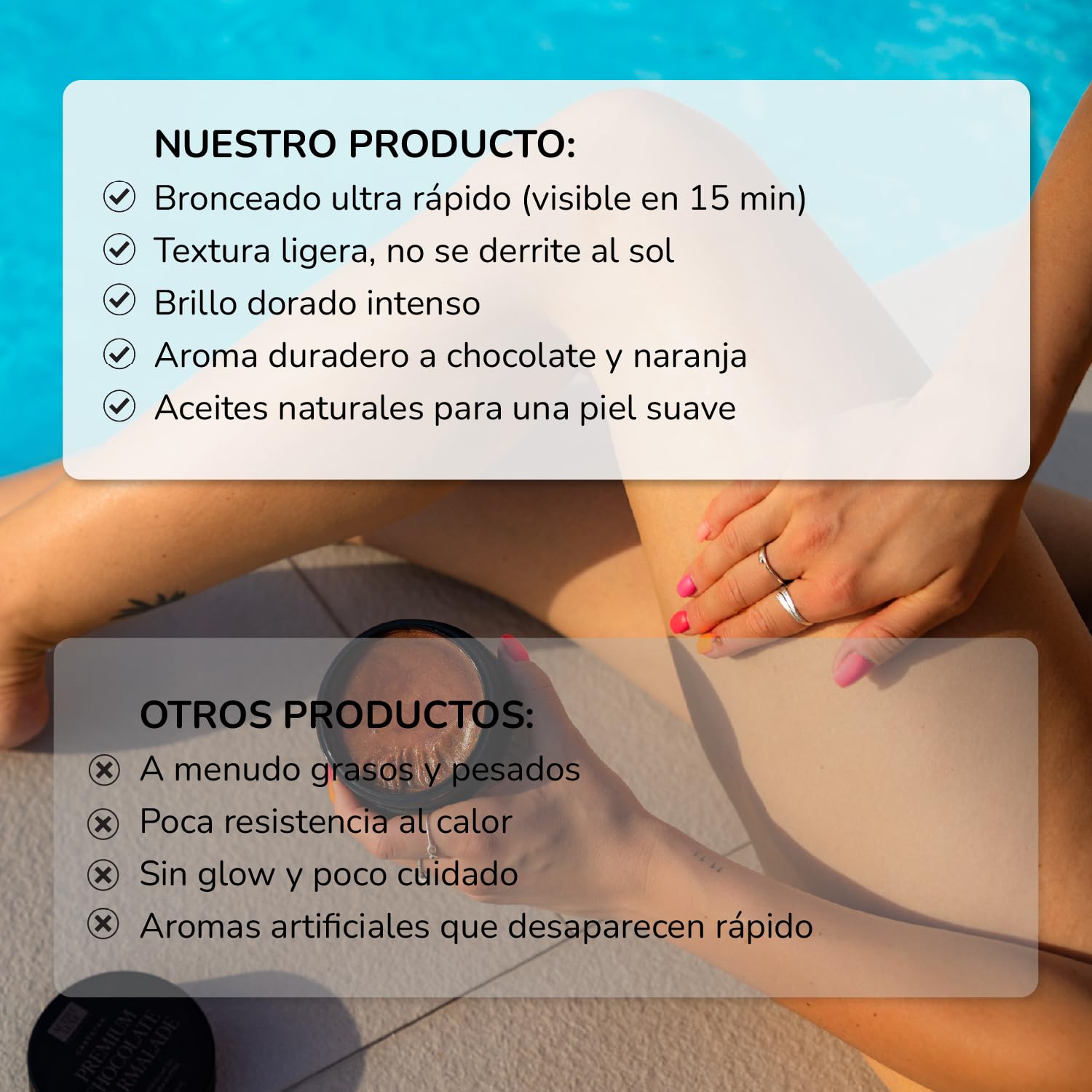 Active Luxe Mermelada de Chocolate Premium – Crema Bronceadora Rápida con Zanahoria y Aceite de Oliva – Crema Corporal para un Tono Más Oscuro (200 ml)