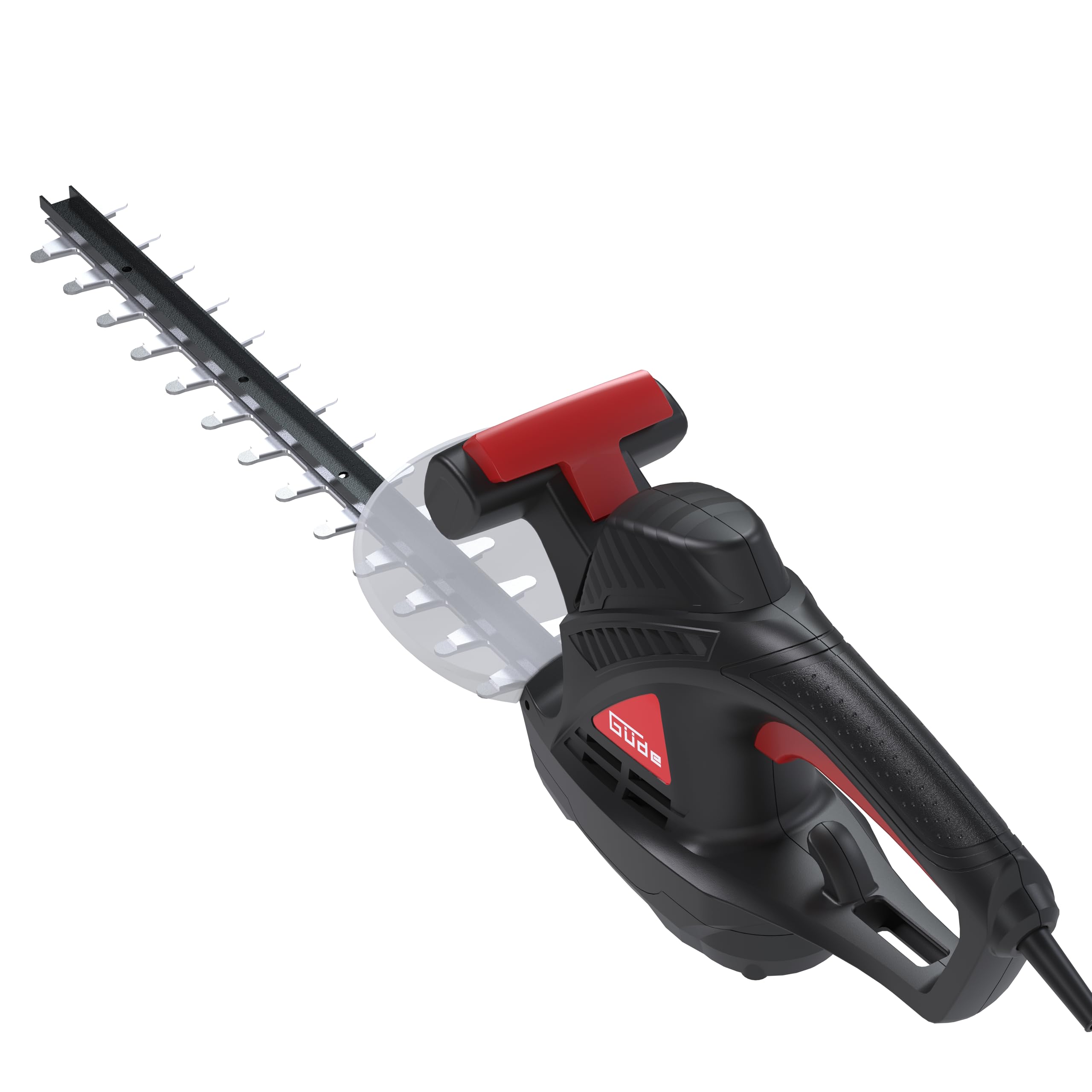 Güde GEH 510-500 Elektro-Heckenschere - 230 Volt, 500 Watt Motorleistung, 45,7 Zentimeter Schnittlänge, 1,6 Zentimeter Schnittstärke, Elektrische Schnellstopp-Bremse, Ergonomisches Design