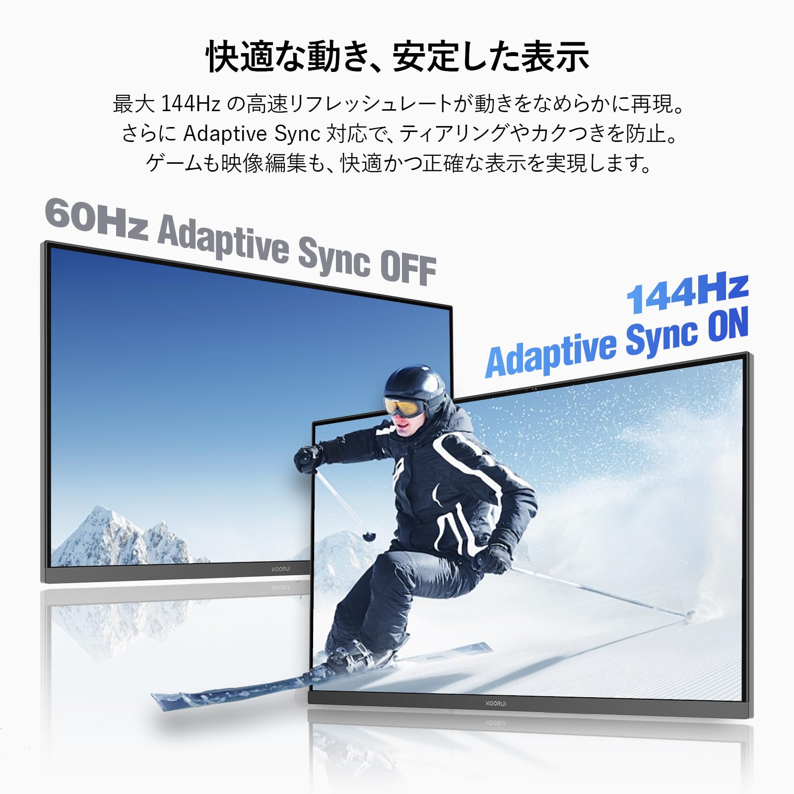 KOORUI ゲーミングモニター 24E4 24インチ 165Hz Koorui 24 Inch FHD 165Hz 1ms VA Gaming Monitor with