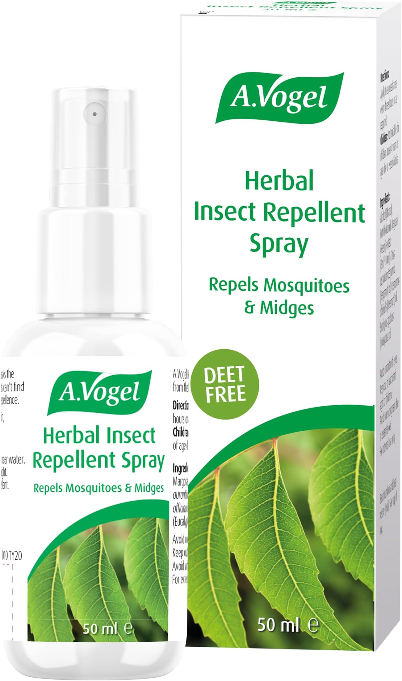 Neem Insect Repellent Spray | Made from Neem Seed Extract | DEET-Free Herbal Repellent for Insects Such as Midges, Mosquitos and Flies | 50ml