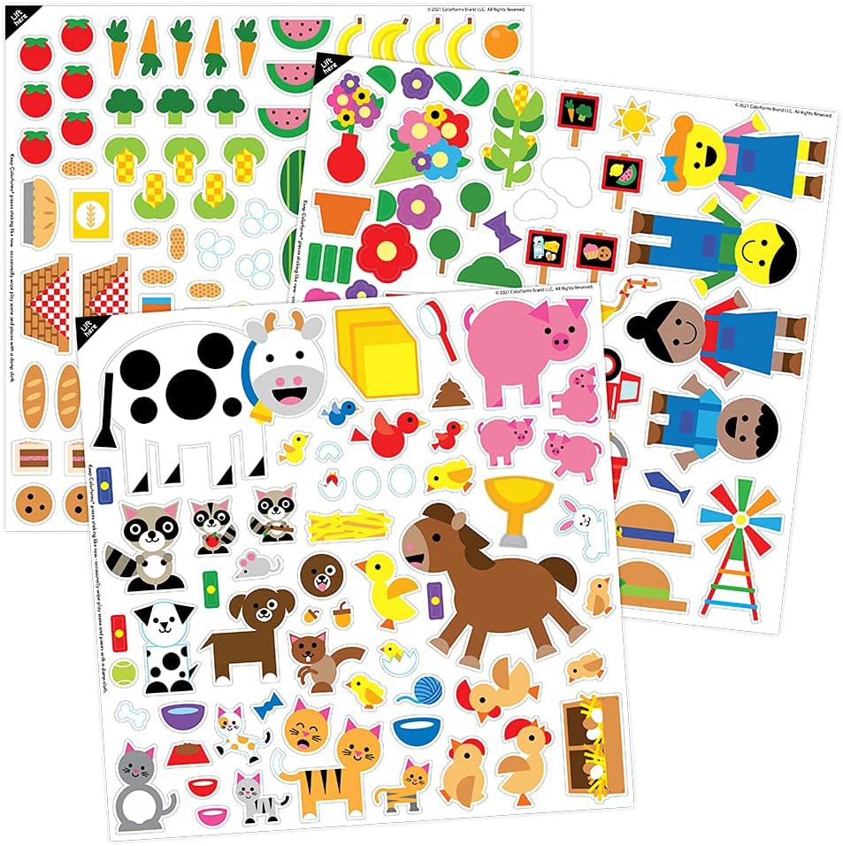 Colorforms Stickers for Kids – Sticker Book, Farm Picture Playset, Arts and Crafts, Toddler Stickers, Repositionable Pieces for Endless Story Fun, for Boys and Girls, Ages 3+ - Image 5