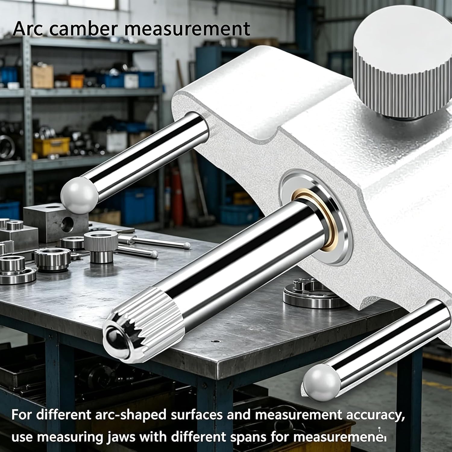 Radiuslehre mit hoher Genauigkeit, Multifunktions-Digital-Radiusmessgerät mit 5 Messkrallen 10mm/20mm/30mm/60mm/100mm, Testbereich 0-12,7mm, Radius 5-700mm, für mechanische Teile