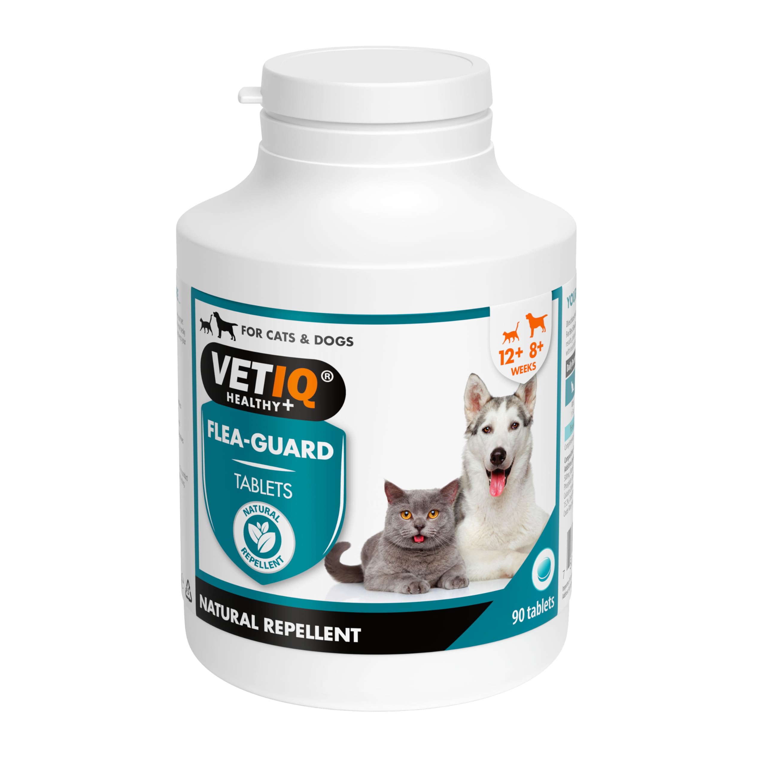 VETIQ Flea-Guard Tablets For Cats & Dogs, a Natural Repellent Keeps Pets Free From Fleas, Ticks & Mosquitoes, Contains Yeast, Zinc, B Vitamins & Garlic, 90 Tablets (Pack of 1)