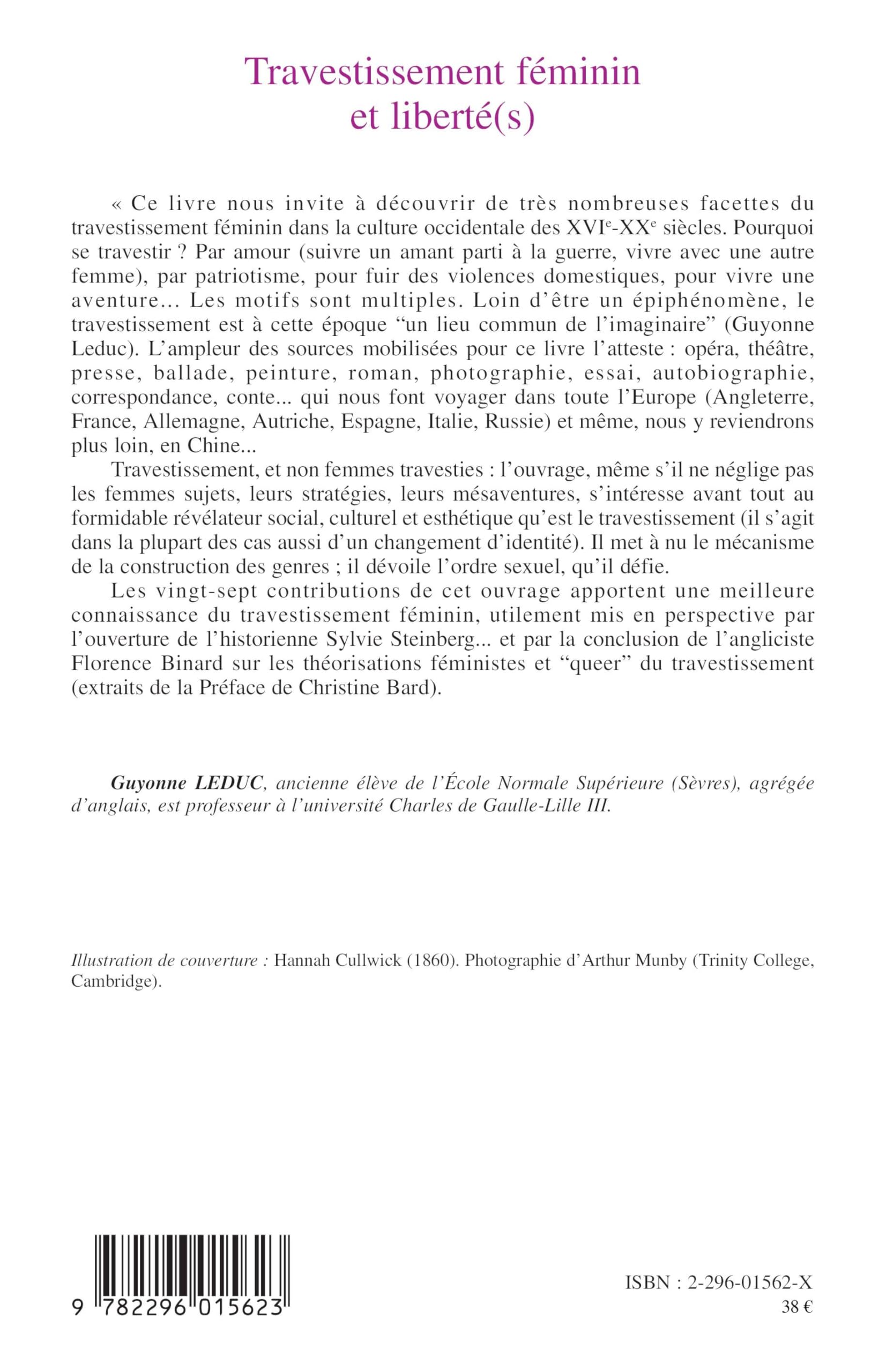 Travestissement féminin et libertés