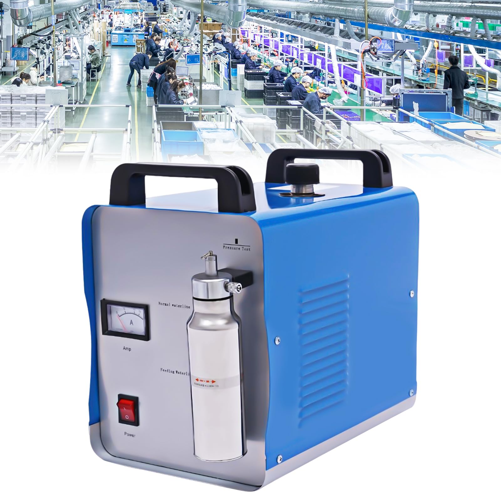 H160A Wasserstoff-Sauerstoff Flammenpolierer - 45 × 28 × 36 cm | Max. Gasdurchsatz 75L/h, Flammentemperatur ≥ 2800°C, für Acrylplattenstärke＜5 mm & Metallteilen