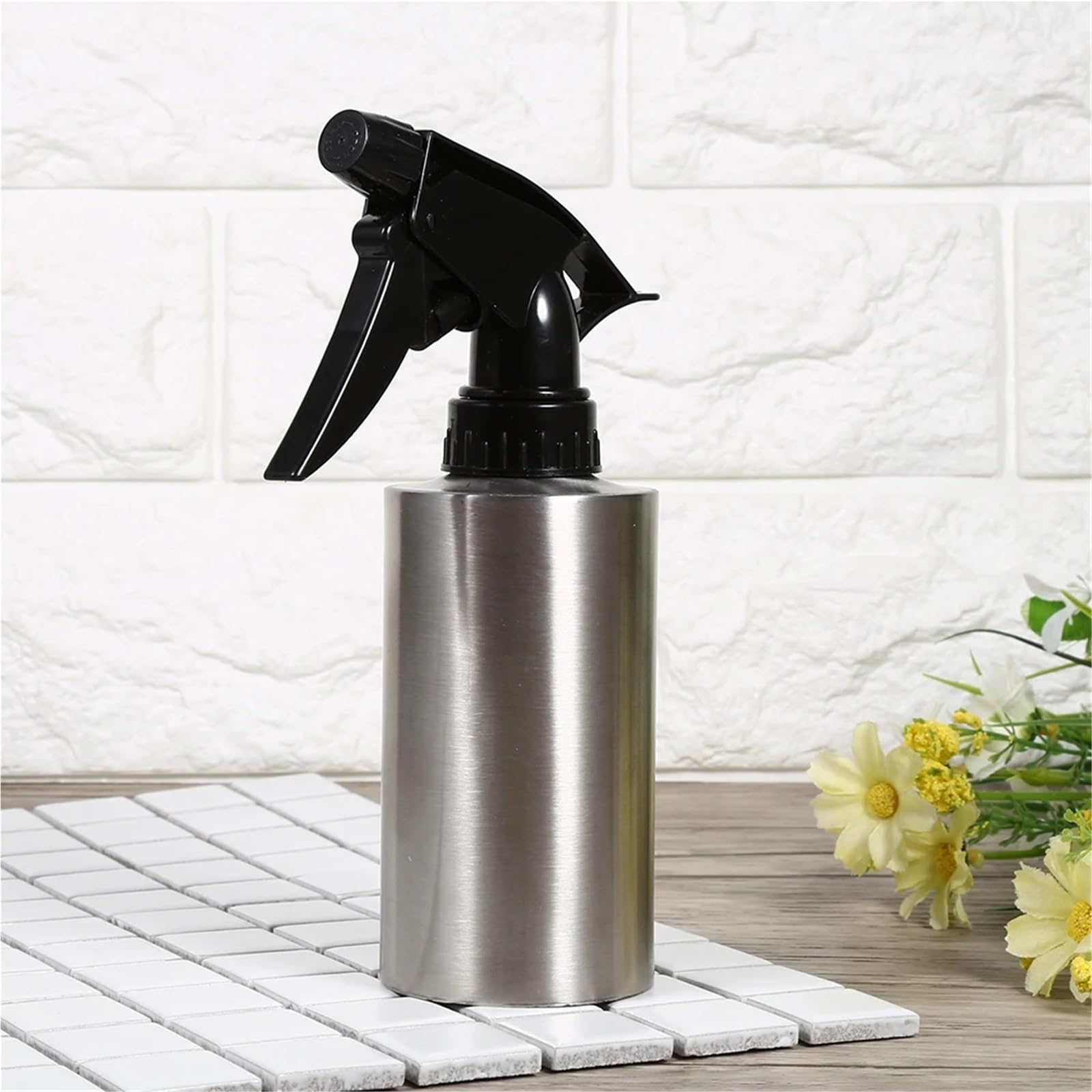 Pulverizador Botella de riego for plantas, de acero inoxidable, multifuncional, con bomba a presión, for flores(550ml)