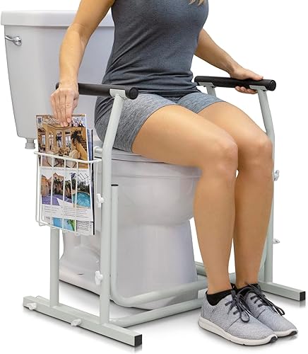 Barandal para baño Stand Alone de Vive marco de asistencia para seguridad en el baño con barra de agarre y baranda de seguridad para ancianos y con
