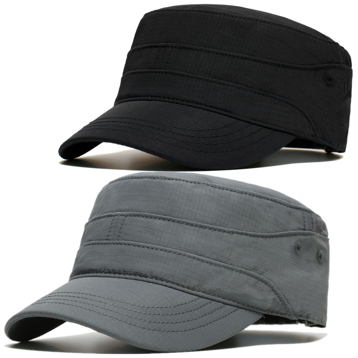 COOLSOMEMilitary Hat Army Cap Basic Daily Wear Breathable Quick Dry Cadet Style