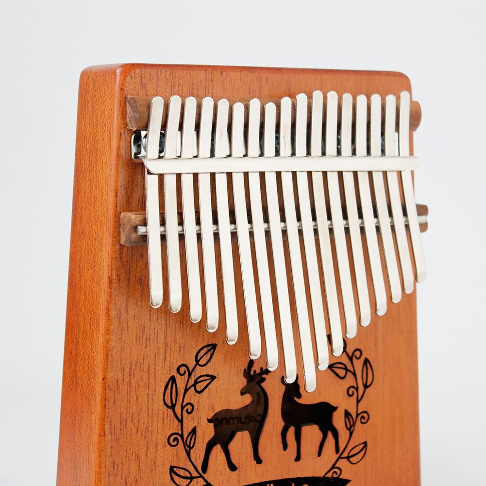 17 clés instrument de musique portatif de clavier de percussion de piano de pouce de Kalimba (cerf)