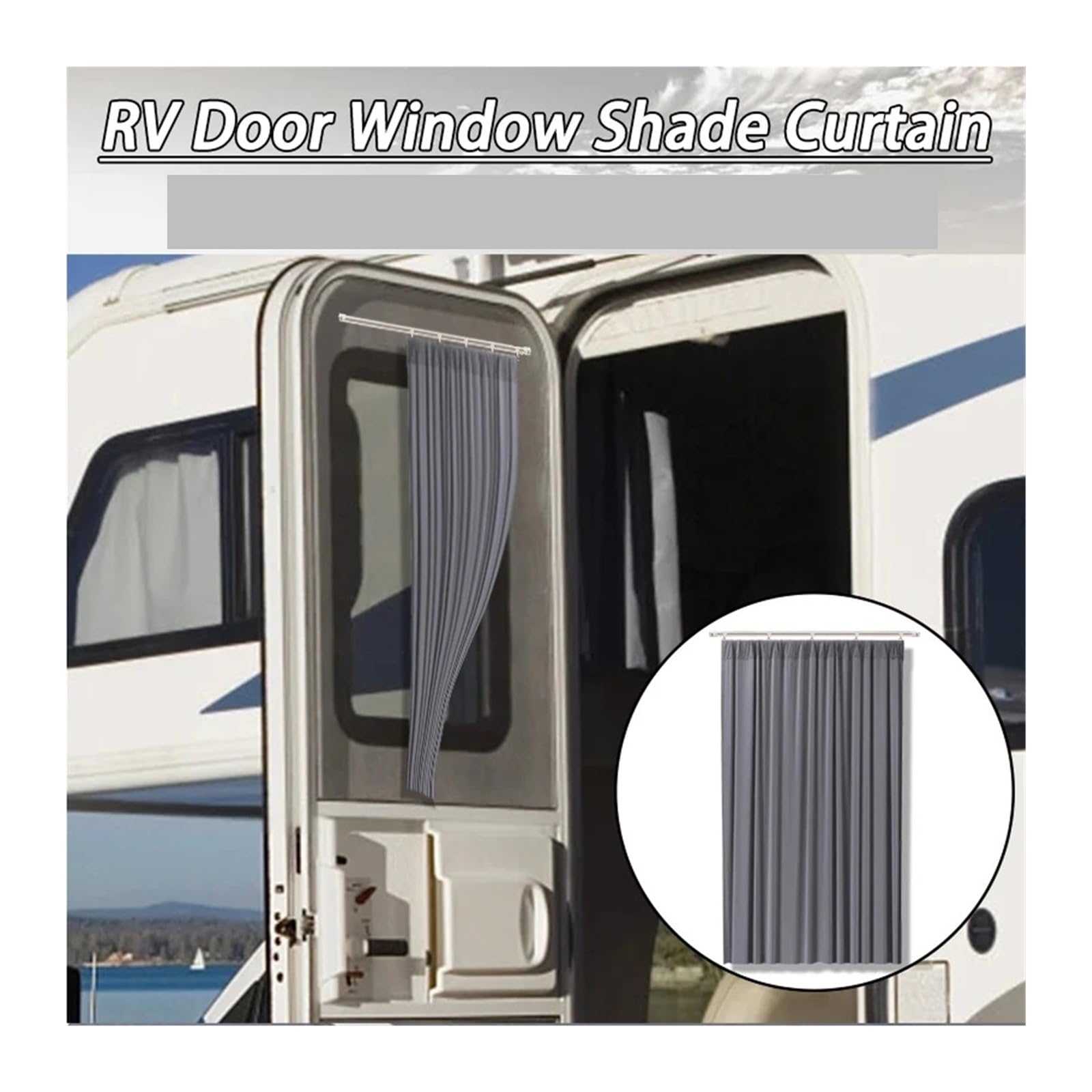 Rideau Arrière Fourgon Occultant Rideau d'ombrage for Porte et fenêtre de Camping-Car