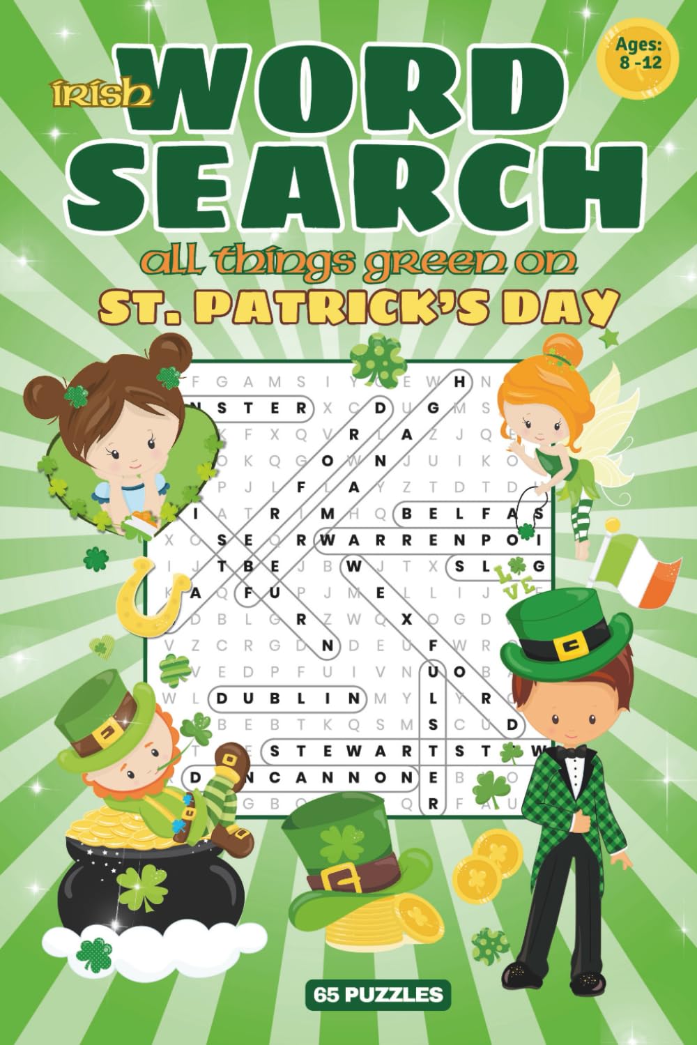 Irish Word Search All Things Green on St. Patrick's Day: Fun and Educational Puzzle Activity