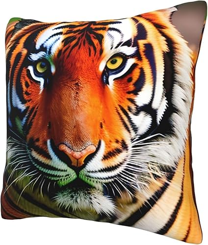 Miniatura 3 de Fundas de almohada decorativas con diseño de rayas de tigre naranja, funda de cojín decorativa para decoración del hogar y sofá