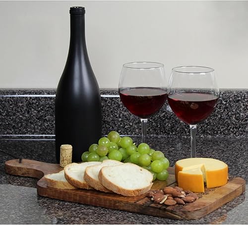 Miniatura 3 de Cornucopia Brands Botellas de vino negro con corchos (juego de 3); botellas de vino de vidrio con revestimiento mate negro de varios tamaños para