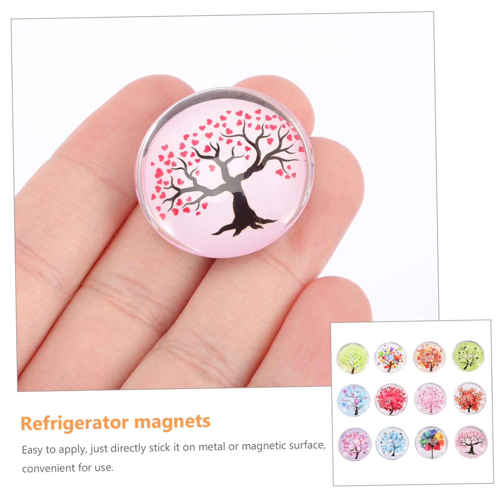 12 Calamite Decorative Albero Della Vita Per Frigo - Casual Colorate, Potenti, Per Lavagna E Superfici Metalliche