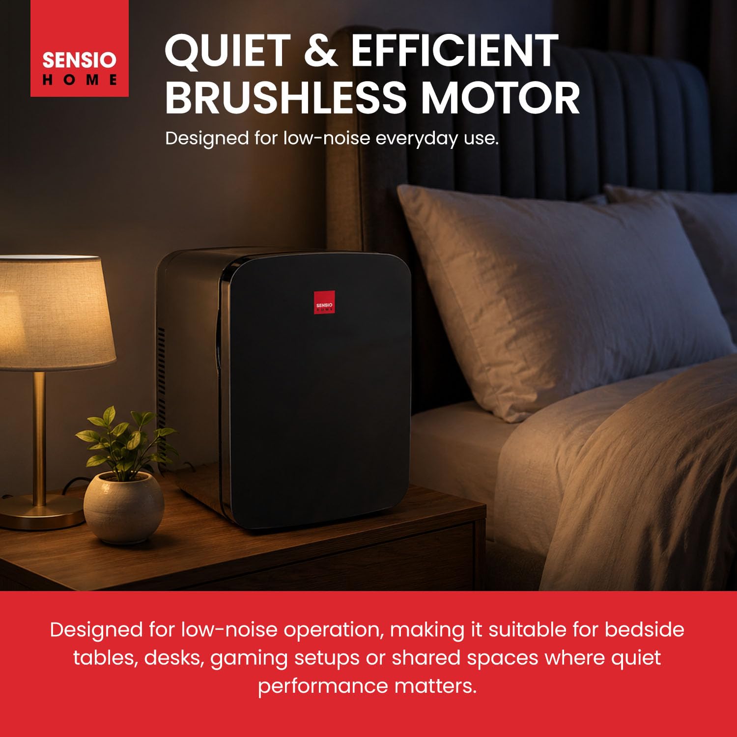 SENSIOHOME 2-in-1 10L Mini Kühlschrank, mit Kühl- und Heizen funktion, 12 Volt und 230 Volt, Autos, Schlafzimmer, Büros, Zelten, Kosmetik, AC DC (Schwarz)