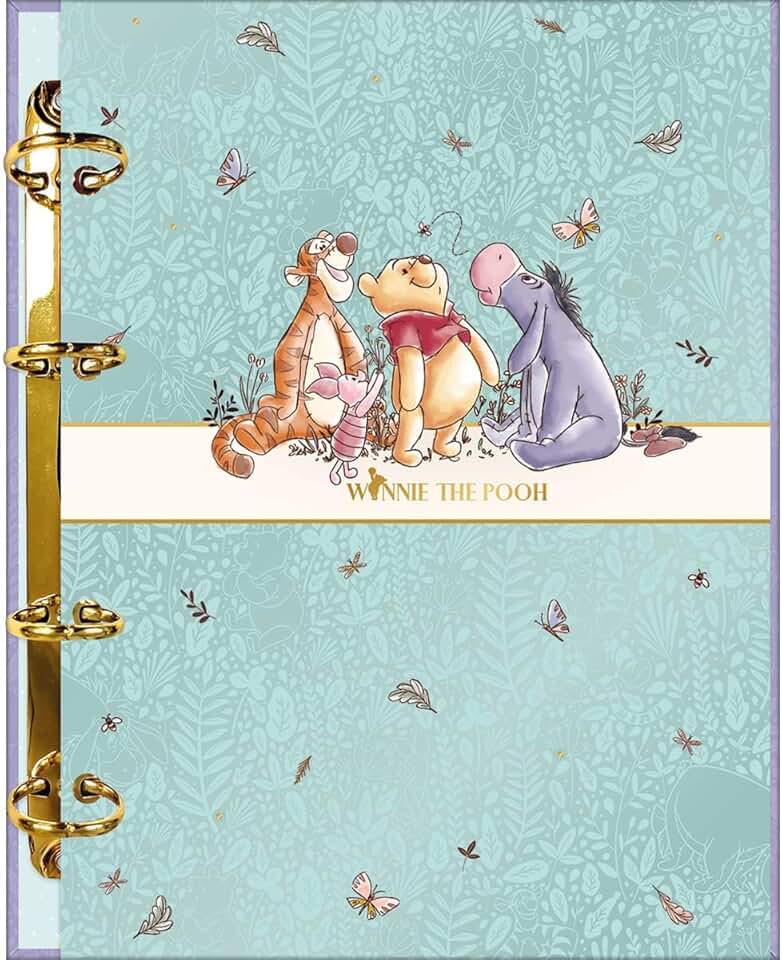 Tilibra - Caderno Argolado Cartonado Colegial Pooh 80 Folhas