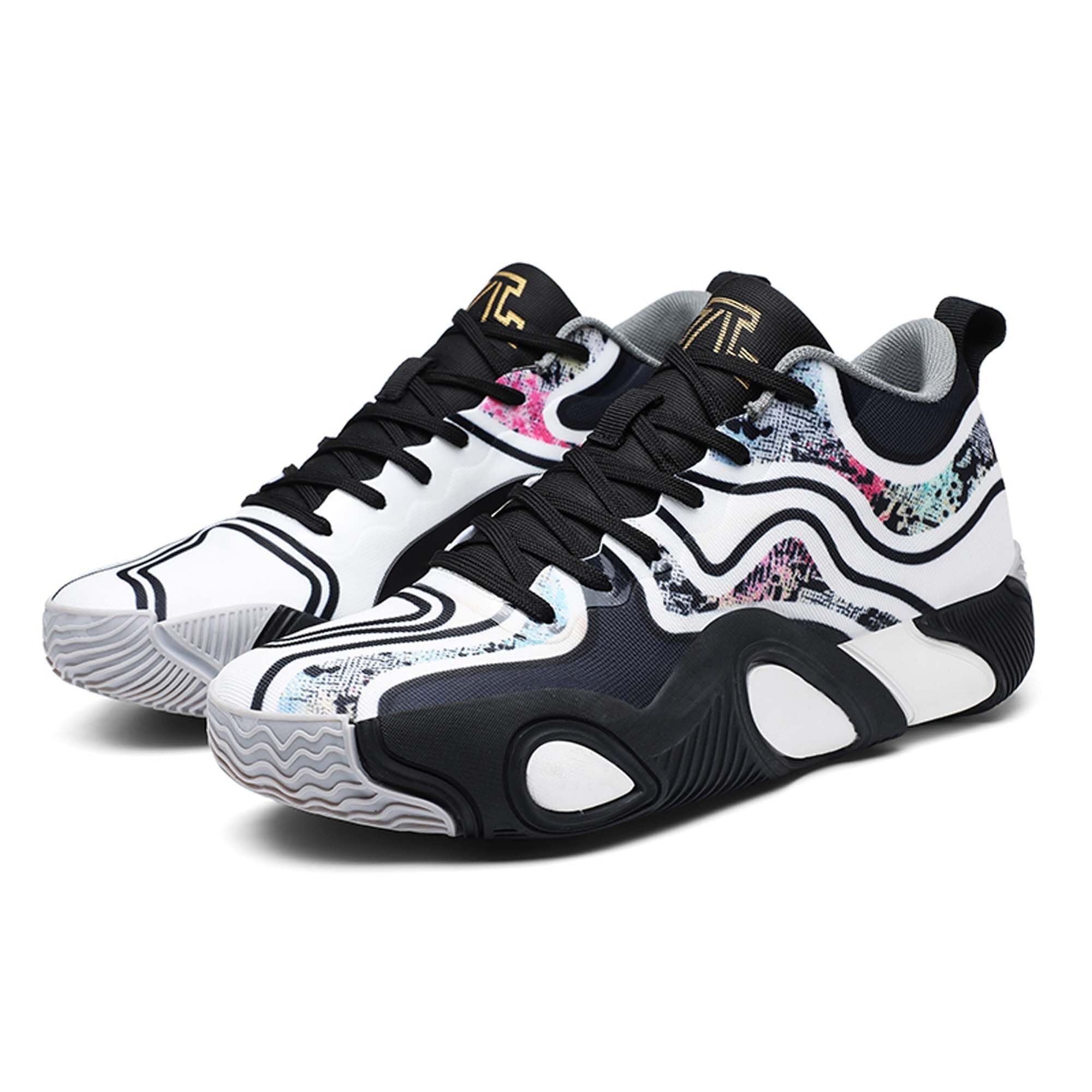 Chaussures de basket-ball anti-glisse durables pour pieds échauffés basket homme noire 41