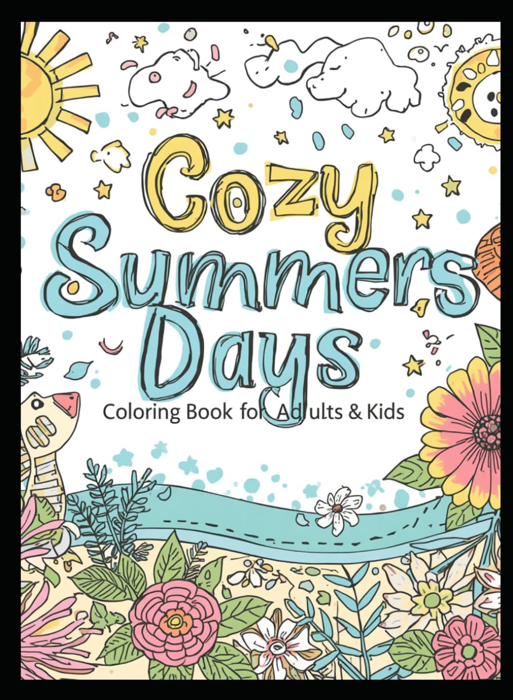 Cozy summers's days,coloring book for adults & kids