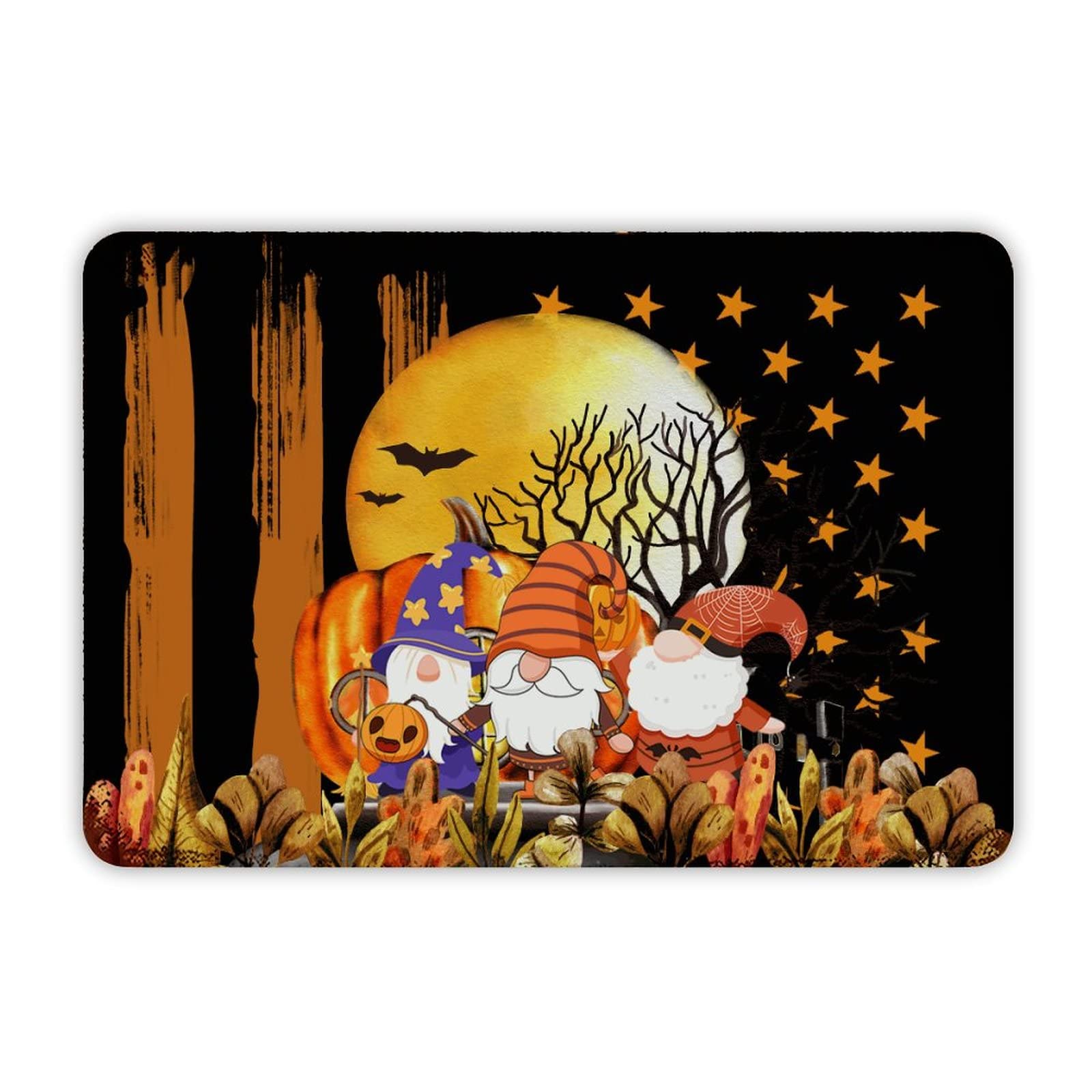 ENEDNATE Farmhouse Rustic Aluminum Sign American Flag Pumpkin Gnome Halloween Full Moon Metal Sign Retro Aluminum Tin Sign for Kitchen Bedroom Living Room Wall Art Door Hanger Home Decor Sign 8"x12"