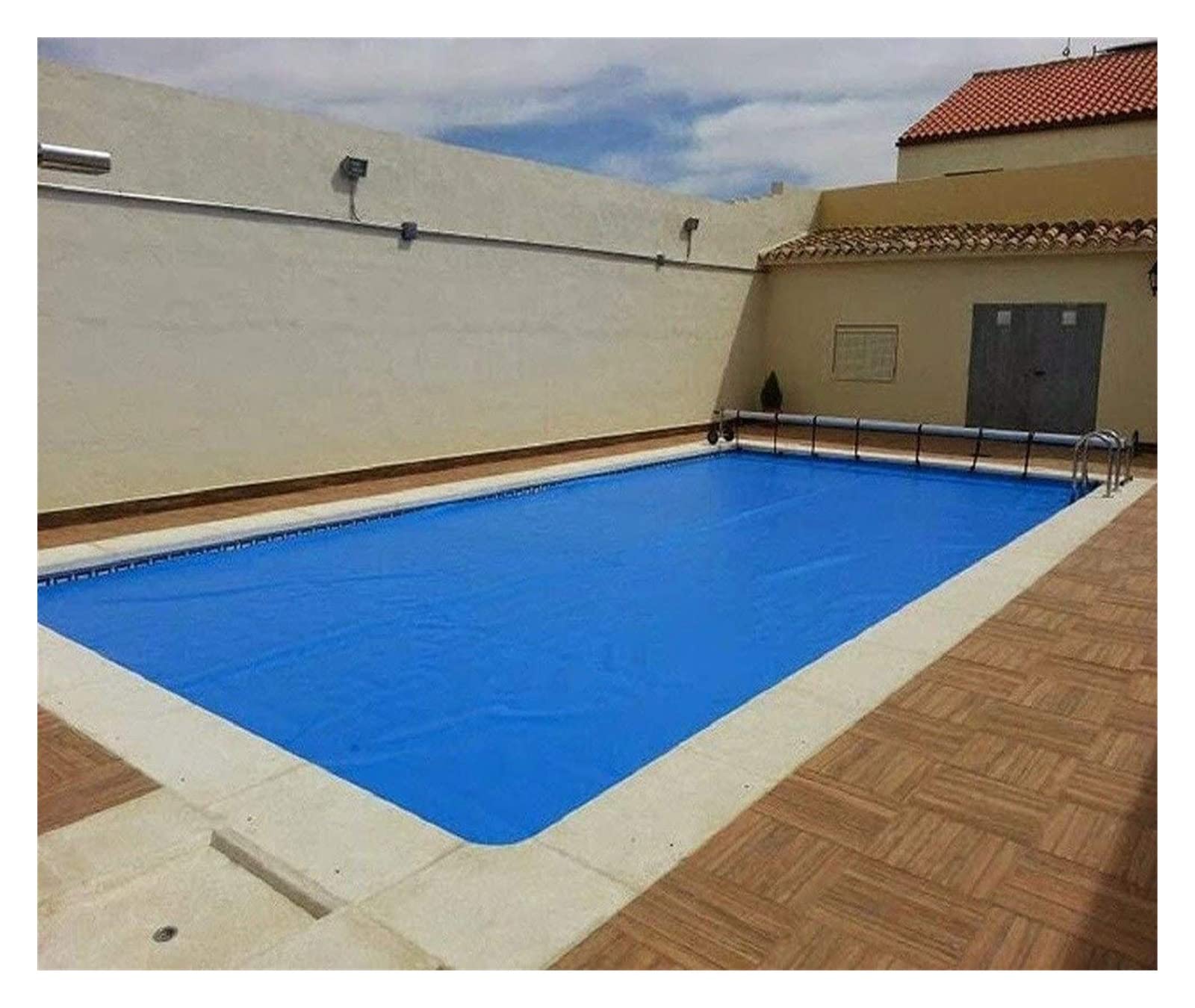 ZXM Swimming Pool Cover Thermal Floating Spa Blanket (Air Bubble Type), Protection Pool PE Cover for Swimming Pools, Extend The Service Life of Your Swimming Pool,600 Micron Bubble