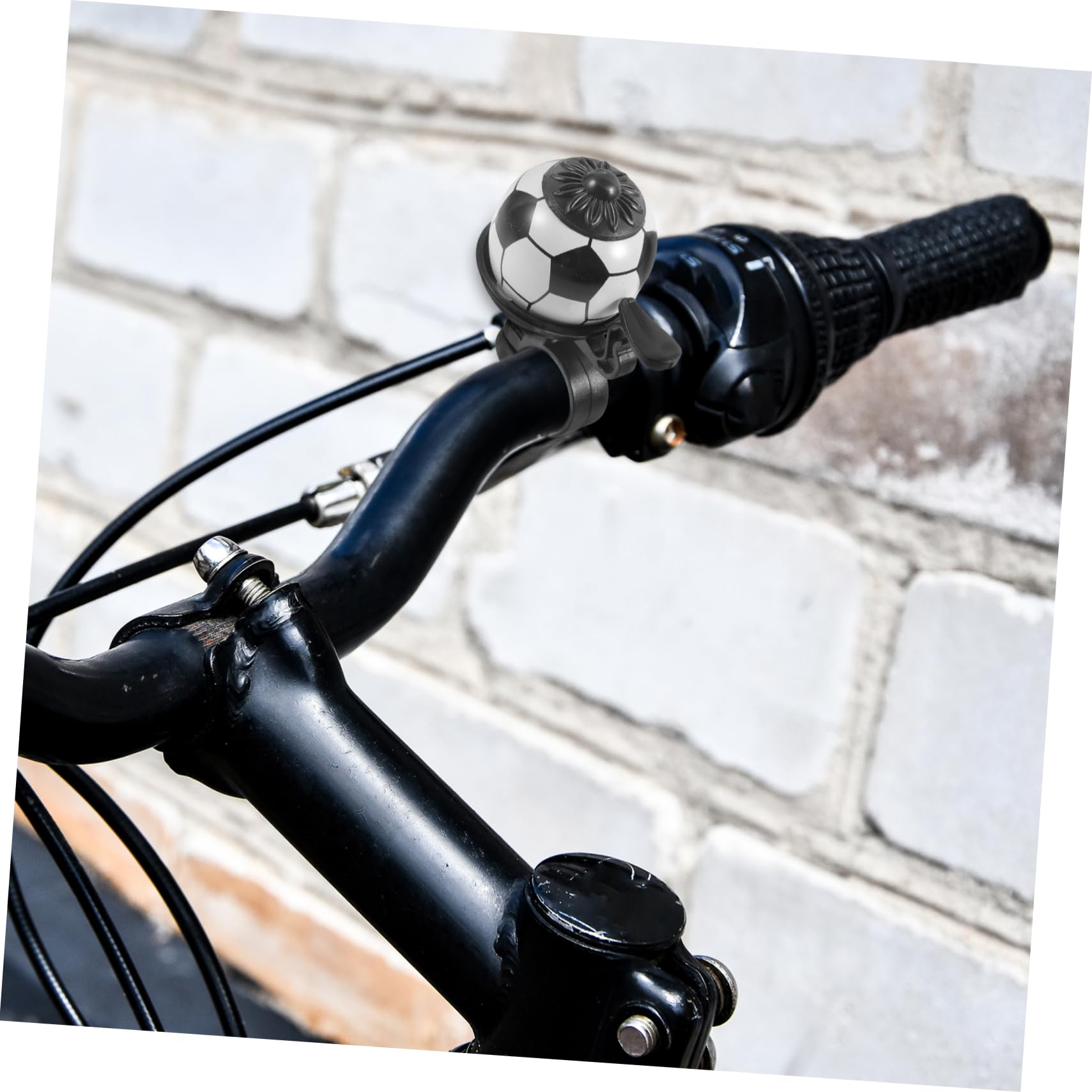 Sonnette De Vélo Design Football - En Alliage D'aluminium Et Plastique - Installation Facile Sans Outil - Pour Enfants Et Adultes - 2
