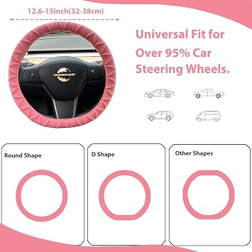 Silicone Steering Wheel Covers 12.6-15 inch Non-Slip Well Grip