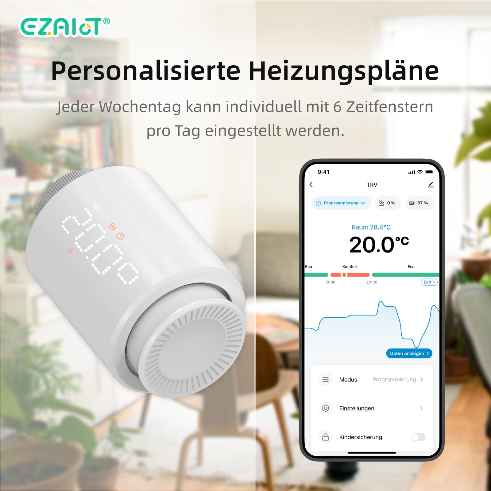 Zigbee Heizkörperthermostat Set mit Gateway TRV702Z