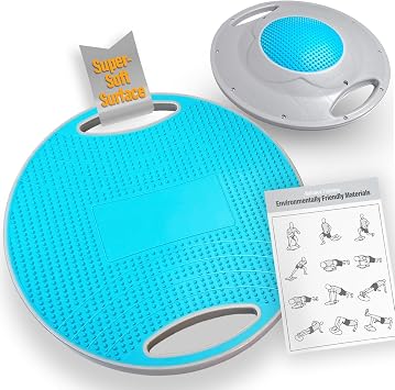 Upgraded Wobble Balance Board for Physical Therapy, Standing Desk & Gym 16 1/3" | Core Trainer with Non-slip Surface | Stability Board for Workout Balance Training | Wobble Board