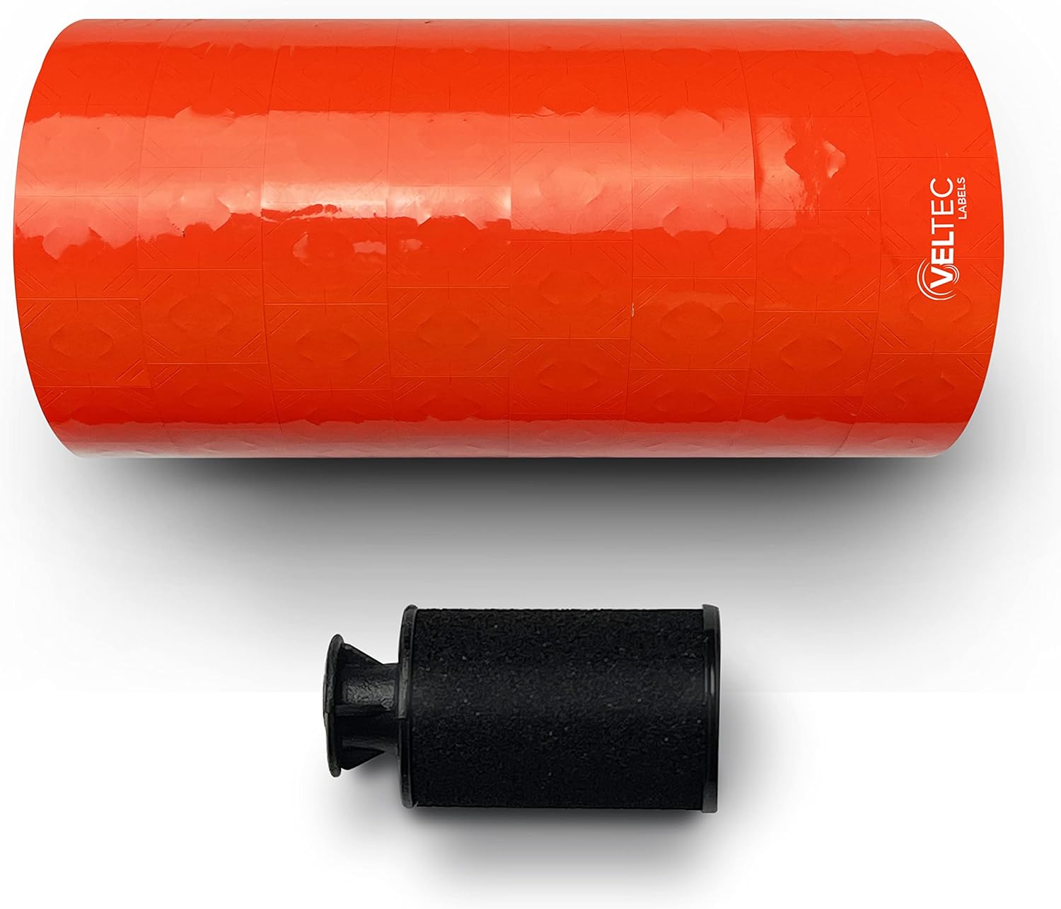 Pricing Labels for Monarch 1136 Labeler, 8 Rolls, 14,000 Two Line Labels, Ink Roller Included (Red)
