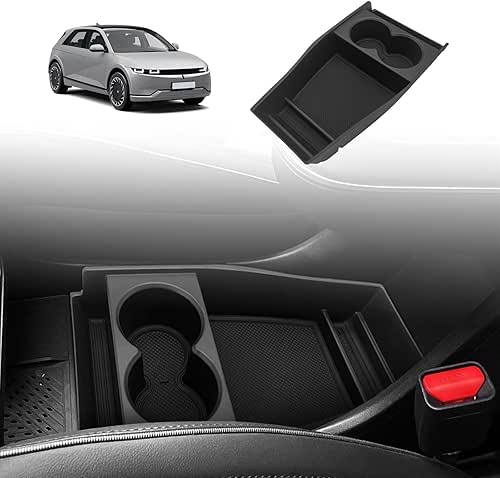BestEvMod for Ioniq5 Lower Center Console Organizer Cup Holder Tray