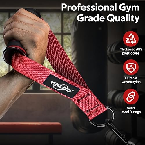 Miniatura 7 de WALITO Asas de ejercicio, accesorios de máquina de cable de repuesto para equipos de gimnasio en casa, sistema de poleas, pilates, bandas de