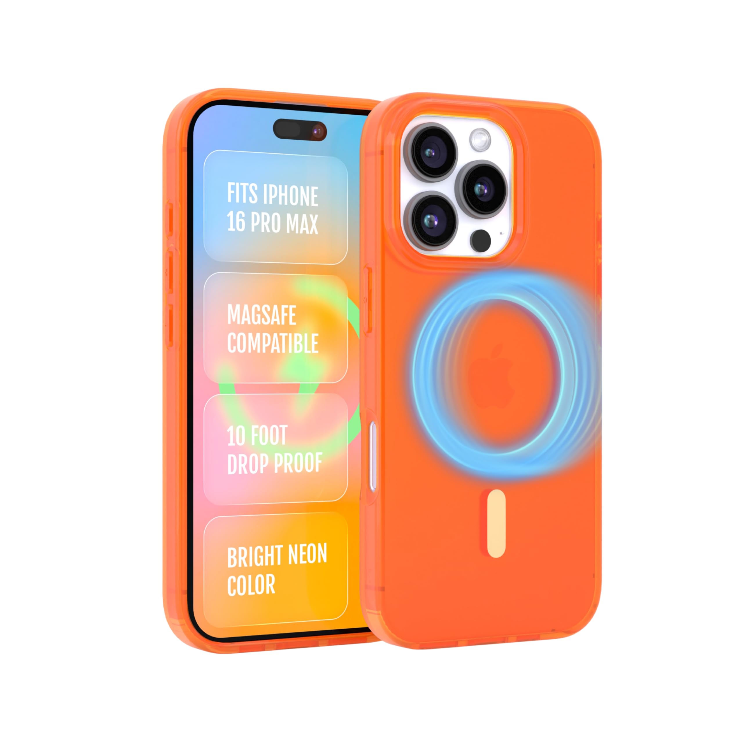 Amazon.com: FELONY CASE for iPhone 16 Pro Max - Neon Orange