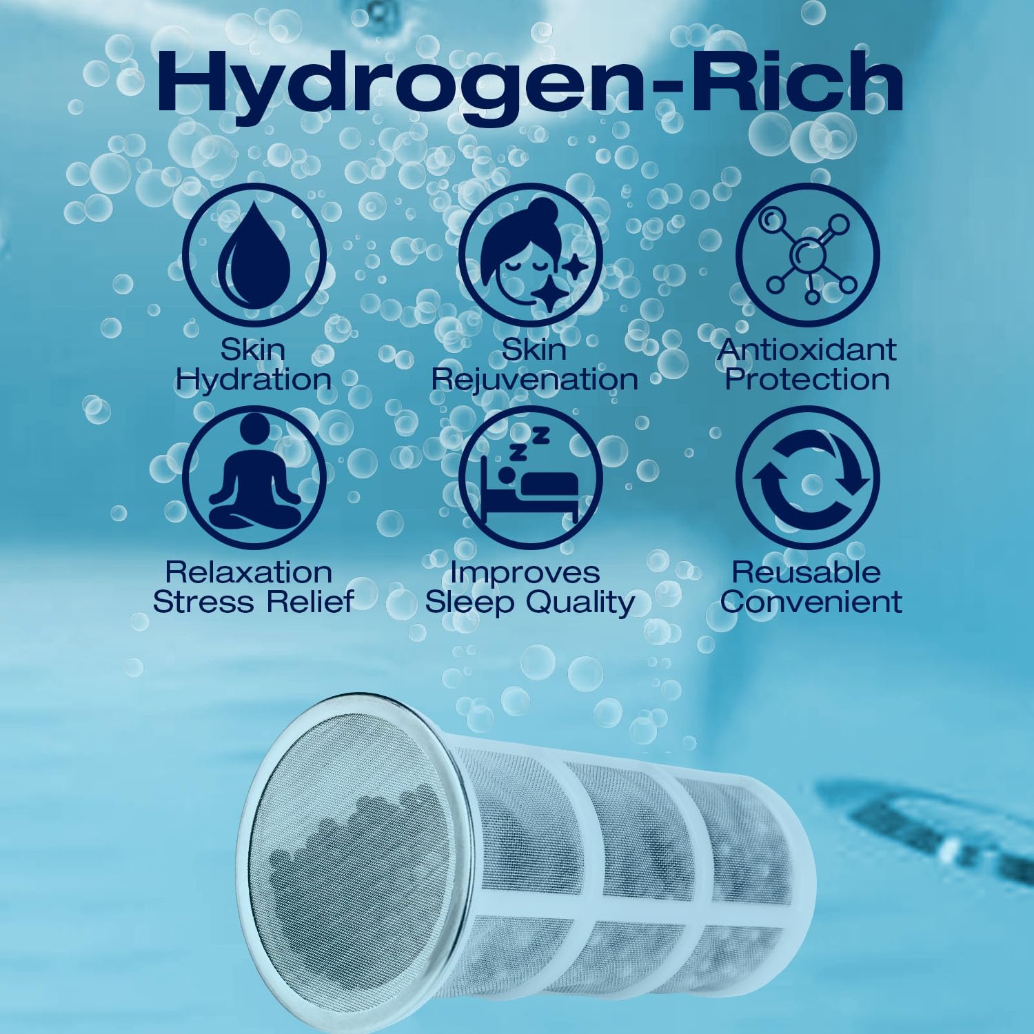 H&G Lifestyles Hydrogen Bath Tablets, H2 Hydrogen Water for Bathing SPA,Hydrogen-Rich Balls Improves Skin Glow Deep Hydration Anti-Aging Stress Relief ?2 Packs?