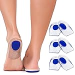 Gel Heel Pads for Shoes, Plantar Fasciitis Heel Cups for Pain Relief, Silicone Cushions for Bone Spur Relief, Protector Insoles, Sore Heal Bruised Feet, Shoe Inserts for Women & Men (LARGE 3 PAIRS)
